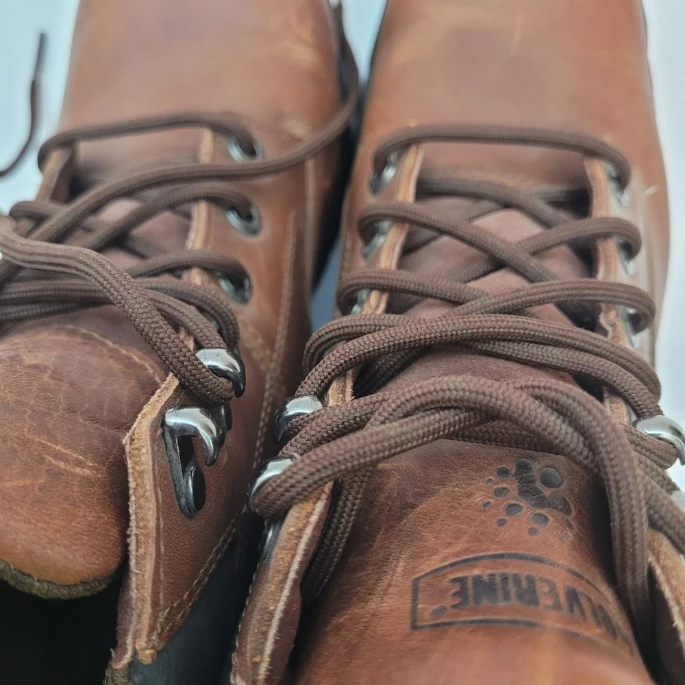 Wolverine Work Boots Mens Brown Leather Lace Up Ankle W08906‎ Size 10.5 M